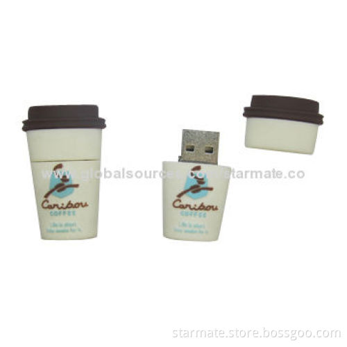 Coffee USB Flash Drives with 128MB Capacity